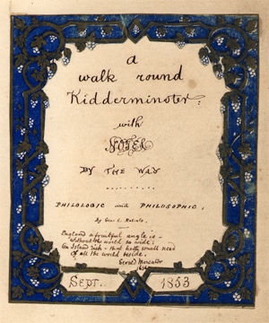 Cover page of 'A walk round Kidderminster byGeorge Roberts